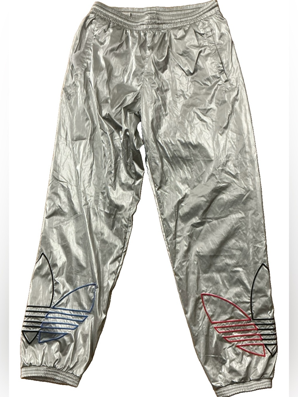 Adidas Originals Adicolor Tricolor Metallic Silver Track Pants GN4213 M